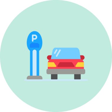 Park düz vektör simgesi