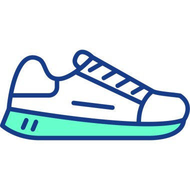 spor ayakkabısı ikon vektör illüstrasyonu