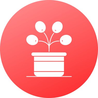 çiçek saksısı simgesi, vektör illüstrasyon tasarımı