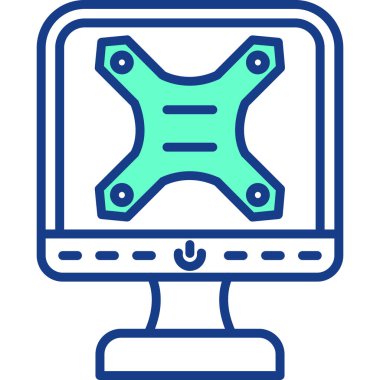 Bilgisayar simgesi. Basit resimleme