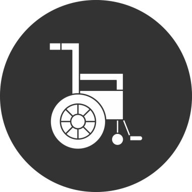 tekerlekli sandalye ikonu vektör illüstrasyonu