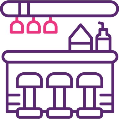 Güzellik kozmetik mağazası simgesi dosyalanmış ana hatları biçiminde