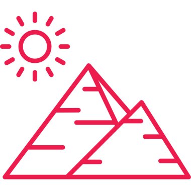 Güneş ikonu. ince çizgi biçimi