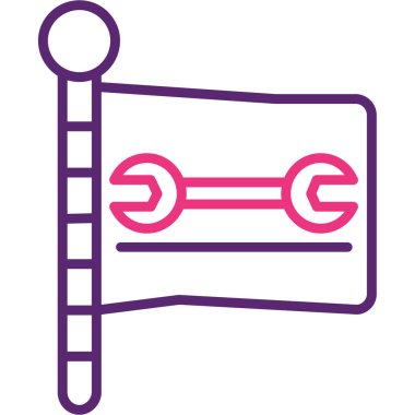 Bir ip simgesinin vektör illüstrasyonu