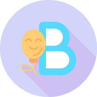 Balon harf simgesi. vektör illüstrasyonu