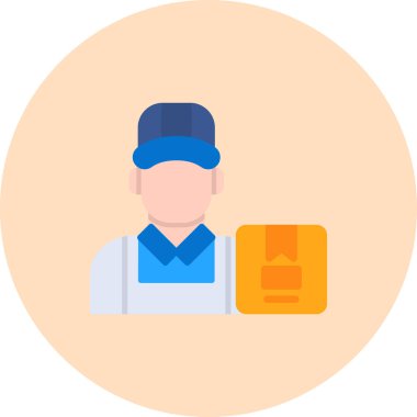 İşçi. Web simgesi basit illüstrasyon