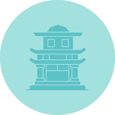 Bina. Web simgesi basit illüstrasyon