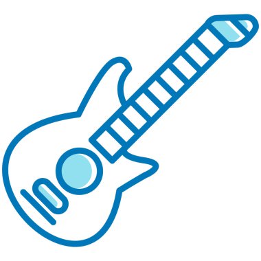 elektro gitar simge vektör çizim