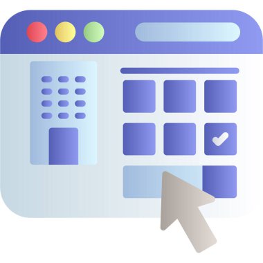 Hesap makinesi. Web simgesi basit illüstrasyon