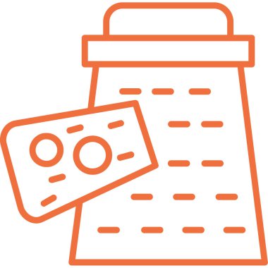 Yemek. Web simgesi basit illüstrasyon