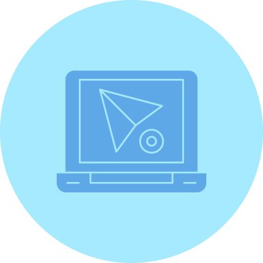 Bilgisayar. Web simgesi basit illüstrasyon