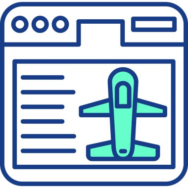 hava düzlemi simgesi ana hat biçiminde