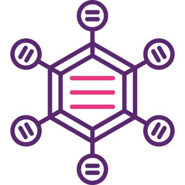 Molekül simgesi vektör illüstrasyonu