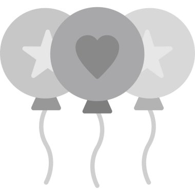 Kalp balonu ikonu. Web için kalp vektör illüstrasyonuyla basit illüstrasyon