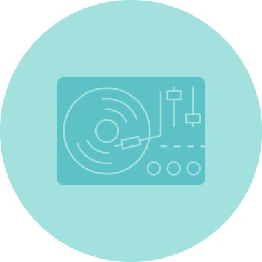 CD mi? Web simgesi basit illüstrasyon