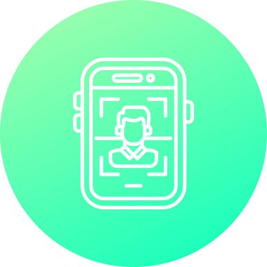 benzersiz mobil vektör çizgi simgesi