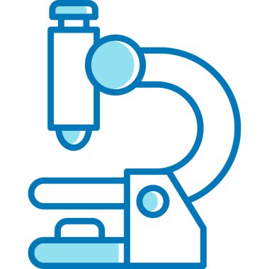Mikroskop. Web simgesi basit illüstrasyon