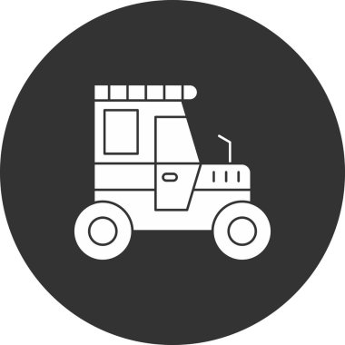 Bir kamyon simgesinin vektör çizimi