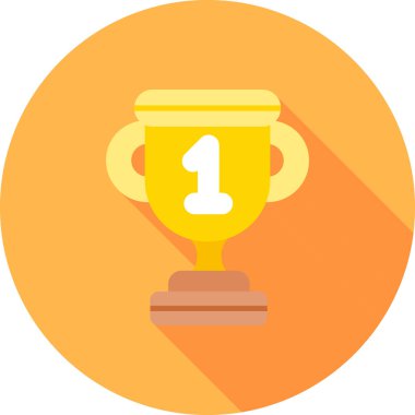 Ödül kupası kazanan simge rozet stili