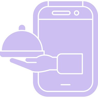 Akıllı telefon. Web simgesi basit illüstrasyon