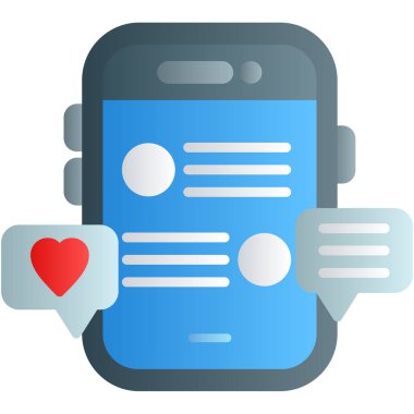 Sohbet iletileri bildirim simgesi düz biçimli