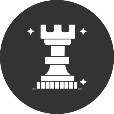 Satranç taşı simgesi katı biçimde