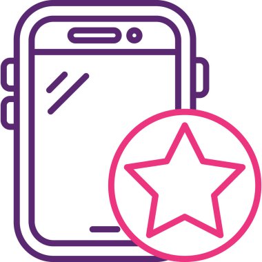 Akıllı telefon simgesinin vektör illüstrasyonu