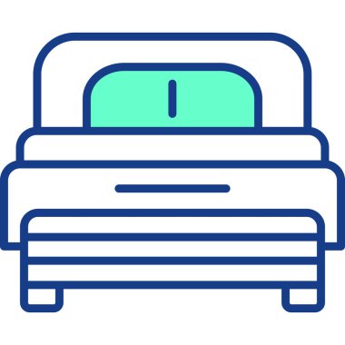 yatak ağı simgesi basit illüstrasyon