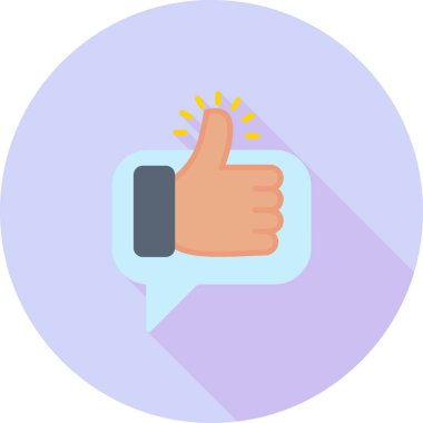 Başparmak. Web simgesi basit illüstrasyon