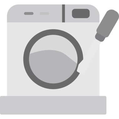 çamaşır makinesi simgesi, basit vektör çizimi