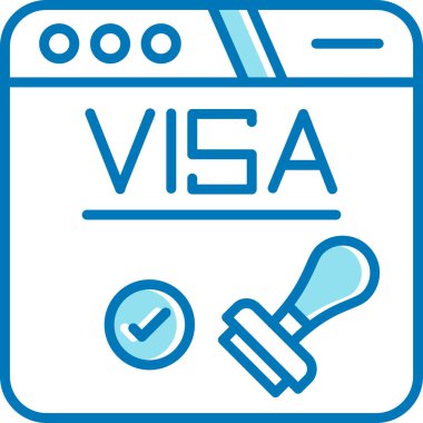 kredi vizesi düz vektör simgesi