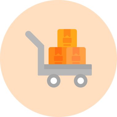 El arabası. Web simgesi basit tasarım