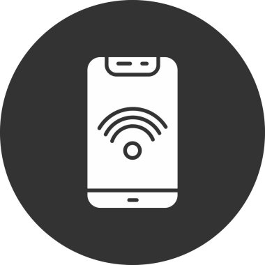 wifi kabartma simgesi, basit vektör illüstrasyonu