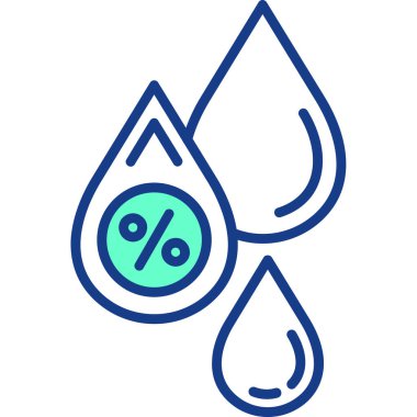 Yüzde düşüşü. Basit simge