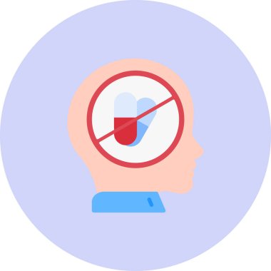 Beyin. Web simgesi basit illüstrasyon