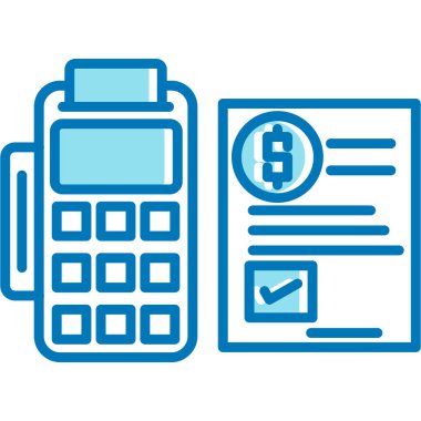 POS terminal simgesi, vektör çizim