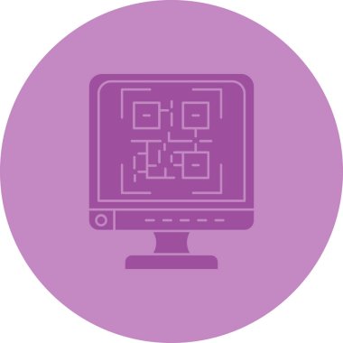 Eğilim biçimi izole edilmiş arkaplanda qr kod simgesi