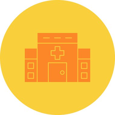 Hastane. Web simgesi basit illüstrasyon