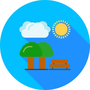 park simgesi vektör illüstrasyonu