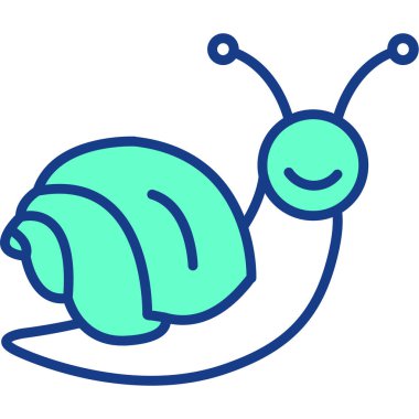 Salyangoz. Web simgesi basit illüstrasyon