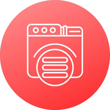 çamaşır makinesi simgesi soyut bir grupta izole