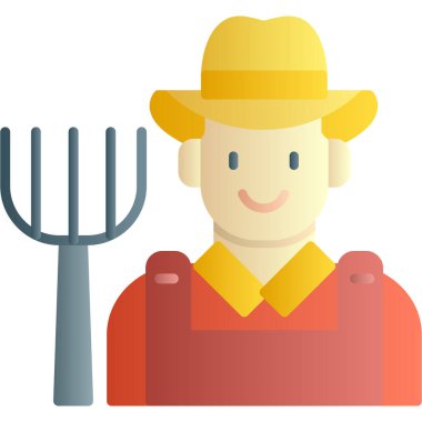 Şapka vektör illüstrasyon tasarımlı çiftçi