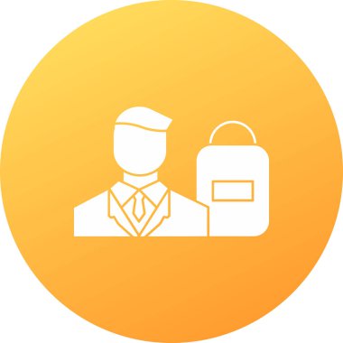 İşadamı Düz Vektör Simgesi