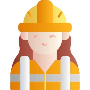 İnşaat işçisi Avatar karikatür vektör illüstrasyon grafik tasarımı