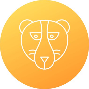 Aslan simgesi vektör illüstrasyonu