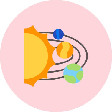 Gezegen. Web simgesi basit tasarım