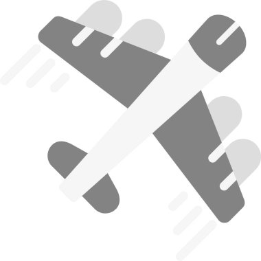 Uçak uçak simgesi katı stil