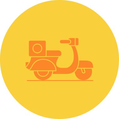 Motorsiklet. Web simgesi basit illüstrasyon