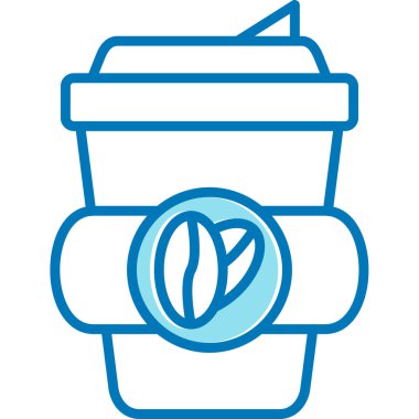 Bardak. Web simgesi basit illüstrasyon