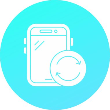 Cep telefonu. Web simgesi basit illüstrasyon